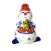 Гжельский Фарфоровый завод / Sculpture Snowman with a Christmas tree underglaze color painting