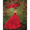 ВанГогВоМне / VanGogVoMne / Paint by number "Red ball gown" 40x50 cm