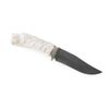 Designer knife Boar made of damask steel, with a carved handle and a case made of genuine leather