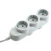 POWER CUBE / Extension cable 10 A gray, 3 grounded sockets + 2 ungrounded sockets, 3x1.00 mm, 2200 W, 5 m