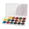Watercolor BRAUBERG "MAGIC COLOR" 18 flowers, honey, round cuvettes, plastic pencil case