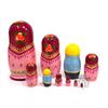 Семеновская роспись / Russian woman - booklet matryoshka, 10 dolls - booklet No. 14 "Samovar"