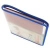 Pasta para cadernos A4 PIFAGOR, plástico, zíper em volta, transparente, azul
