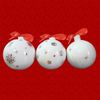 Лефортовский фарфор / Lefortovo porcelain / Christmas tree toy "Ball" white with gold