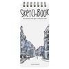 Sketchbook, white paper 160 g/m2, 105x220 mm, 80 sheets, comb, "MIX"
