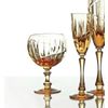 Гусевской Хрустальный завод / A set of crystal glasses for cognac "Vertical" amber 6 pieces
