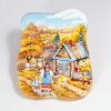 Ярославская майолика / Wall panel "Rural autumn. Small with a woman"