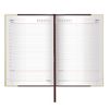 Agenda non daté A5 (138x213 mm) BRAUBERG "De Luxe", cuir combiné, 160 feuilles, coupe or, marron/beige