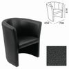 Chair "Club", 814x708x658 mm, with armrests, leatherette, black