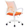 BRABIX / Armchair "Fly MG-396W", with armrests, white plastic, mesh, orange, 532401