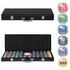 GamesDealer / Bộ poker Leather Black cho 500 chip