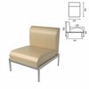 Armchair "Dylan" D-22, 670x720x790 mm, without armrests, leatherette, beige
