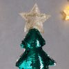 Сималенд / Interior doll "Christmas tree with silver-green sequins, with a gold star"