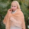 Пуховый платок / Spider web scarf, beige