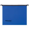 Hanging folder A4 (350х245 mm), up to 80 sheets, SET of 5 PCs, plastic, blue, BRAUBERG (Italy)
