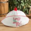 Добропаровъ / Dobroparov / Hat for a bath with a lapel "In a healthy body, healthy mind" with embroidery, white, felt