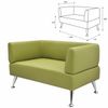 GARTLEX / Sofa soft double "Nord", "V-700", 1280x720x730 mm, with armrests, eco-leather, light green