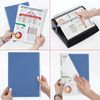 装订用纸板封面, A4, SET 100 pcs., 皮革冲压, 230 g / m2, 蓝色, OFFISMAG