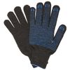 ЛАЙМА / Cotton gloves PROFI, SET 5 PAIRS, grade 7, 65-67 g, 216 tex, PVC point, XL, black