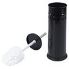 ЛАЙМА / Toilet brush with stand, metal, black, glossy