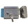 FALCON EYE FE-2369 electromechanical padlock, 3 keys, exit button, chrome-plated, silver