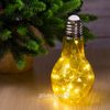 Kaemingk / Decorative glass lamp Edison lamp 19 cm gold, batteries, IP20