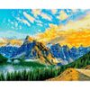 Опт-картина / mosaico de diamantes, 40x50, diamantes de imitación cuadrados Camino a las montañas