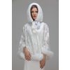 Hood telemachou of white mink
