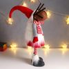 Сималенд / Interior doll "Oleshka in a red dress and cap, white fur vest"