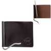 Clip per banconote BEFLER "Classic", vera pelle, goffrata, 105x86 mm, marrone