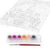 Coloring by numbers A5, ONLANDIA "CASTLE", WITH ACRYLIC PAINTS on cardboard, brush