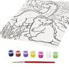 Coloring by numbers A4, ONLANDIA "DINOSAURS", WITH ACRYLIC PAINTS on cardboard, brush