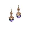 Lace earrings "Liubava" warm gold