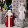 Потешный промысел / Christmas tree toy "Santa Claus and Snow Maiden"