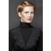 Снежинка / Snowflake / Lace collar with an ornament in the form of a trefoil with two curls