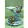 Ярославская майолика / Candlestick "Snowman with a Christmas tree"
