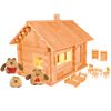 Пелси / Construction set "Three bears hut with dolls, furniture and electrical wiring", 151 elements