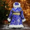 Зимнее волшебство / Doll "Santa Claus, in a blue fur coat, with a staff and a bag"