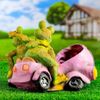 Хорошие сувениры / Figured pots "Frogs on the car" 24x30x21 cm