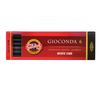 Artificial coal for painting KOH-I-NOOR set of 6 PCs, "Gioconda", solid, honed, plastic box