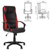 Office chair "Tokyo", eco-leather, black with red inserts