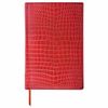 Diario semi-fechado A5 (138x213 mm) BRAUBERG "Cocodrilo", bajo piel de cocodrilo, 192 hojas, crema. bloque, corte de oro, rojo