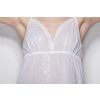 Снежинка / Camisa de noite feminina "Sweet fantasies" com bordado e renda à máquina