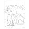 Coloring by numbers A4, ONLANDIA "PUPPY", WITH ACRYLIC PAINTS on cardboard, brush
