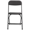 Folding chair for brabix house and office "Golf CF-002", black frame, plastic black