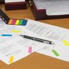 Bookmark adhesive BRAUBERG NEON, plastic, 42х12 mm, 5 colors x 20 sheets in a cardboard book