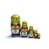 Семеновская роспись / Russian woman - booklet matryoshka, 5 dolls - booklet No. 17