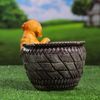 Хорошие сувениры / Figured pots "Puppy on a basket" 17x19 cm
