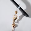 Сималенд / Eyeglass chain "Love" large beads, white in gold