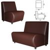 Armchair "Cloud", "V-600", 550x750x780 mm, without armrests, eco-leather, brown
